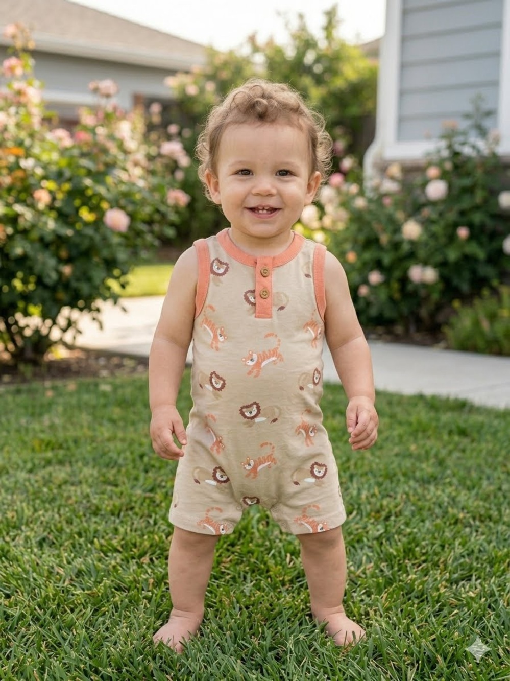 Garanimals Lion & Tiger Romper 12M